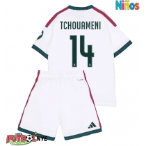 Camiseta Real Madrid Aurelien Tchouameni #14 Primera Equipación para niños 2026-27 manga corta (+ pantalones cortos)